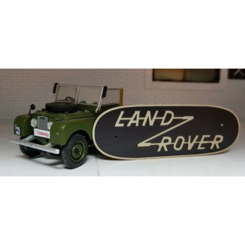 Toylander Land Rover Early Series 1 80 Half Scale Etched Metal Tub Grille Badge