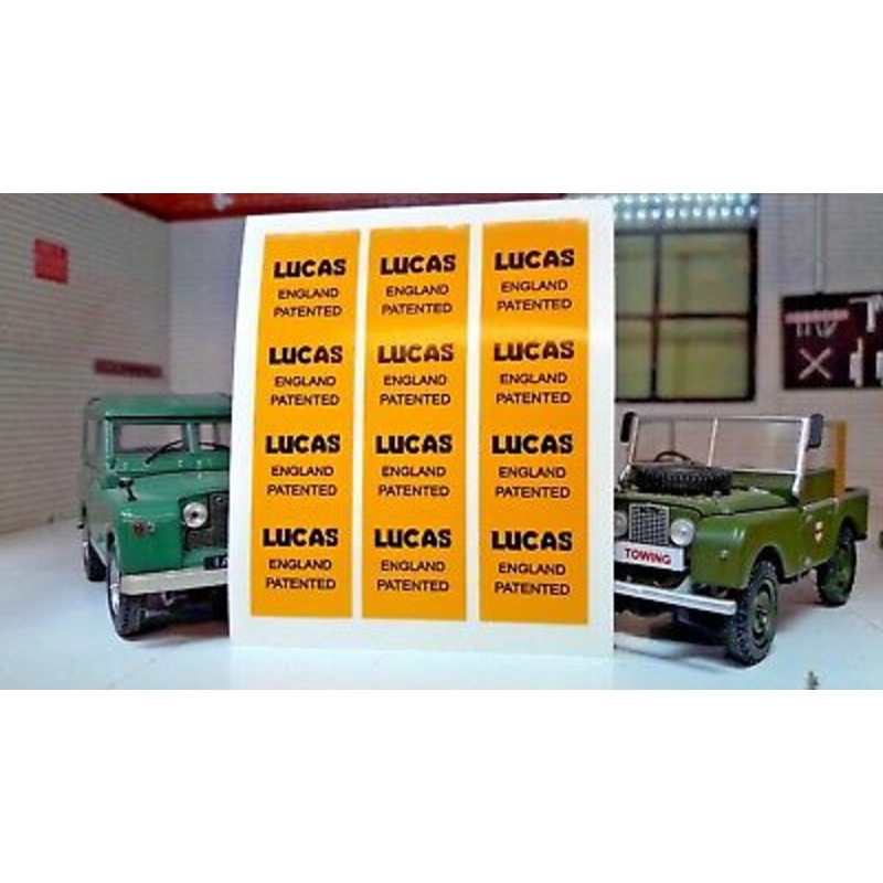 3x Lucas Patented England Wiring Loom Wrap Label Decals Land Rover Series 1 2 3