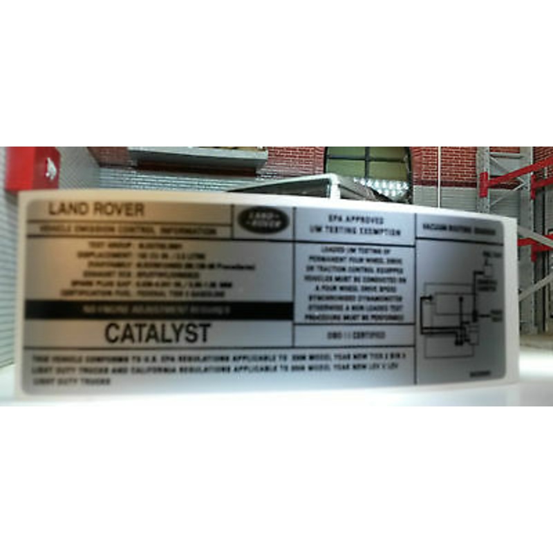 Land Rover Catalyst 2.5 Engine 2006 USA Emissions Label Decal BAC500381