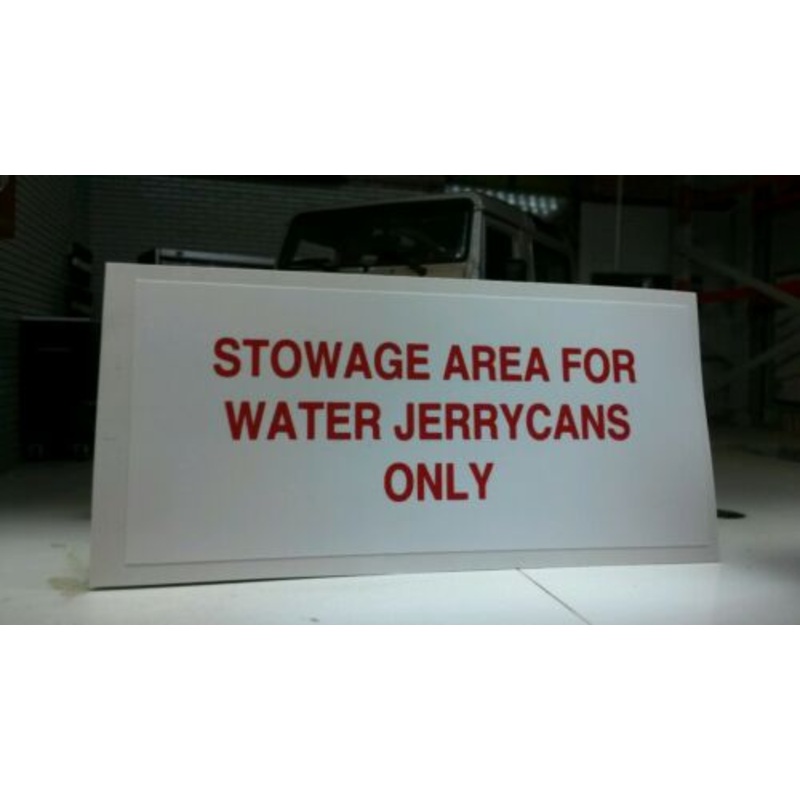 Land Rover Defender 90 110 Military Wolf Water Jerrycan Location Decal RRC8379