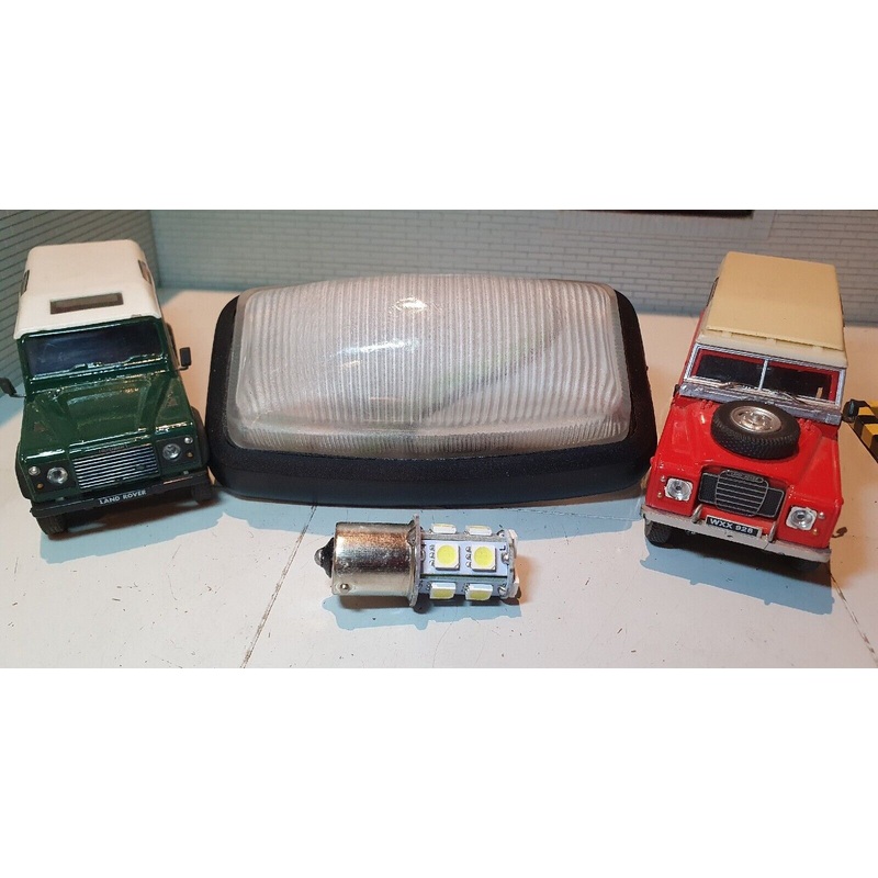 Land Rover Defender TDi Series Interior Roof light Black & Glass & LED Bulb