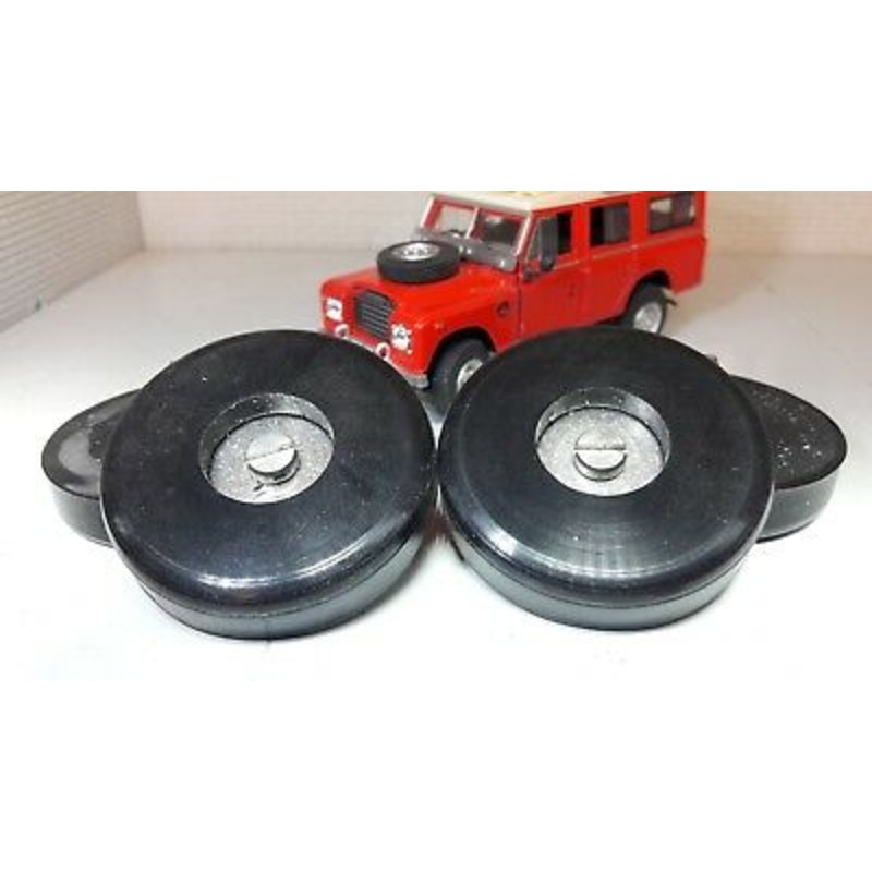 Land Rover Series 2 2a 3 Bonnet Hood Spare Wheel Buffers & Stainless Bolt MRC5627 Set