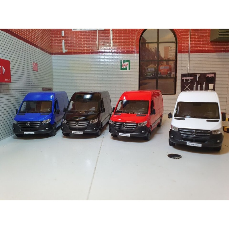 Mercedes-Benz Sprinter Diecast Scale Model UNBOXED (Various Colours, Couriers) 1:48/43