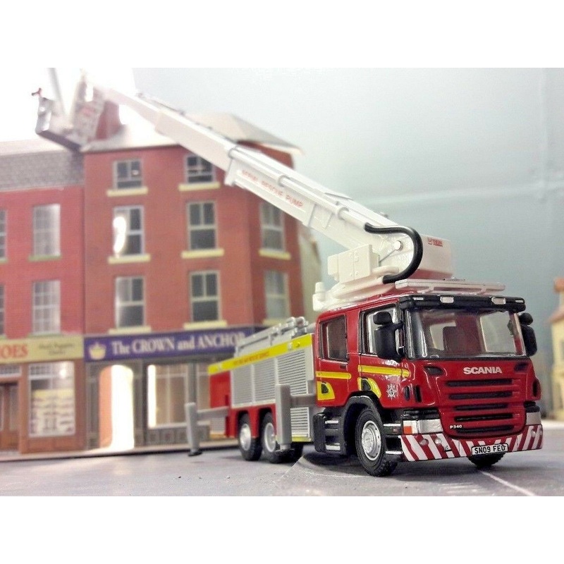 Scania Fire Engine Oxford Angloco Verna Combined Aerial Ladder Atlas 1:76