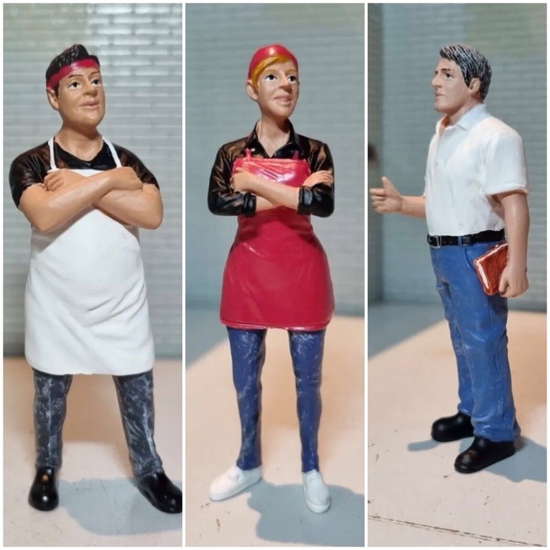 Set of 3 Chef, Cafe, Restaurant, Kitchen, Food truck Staff 1:24