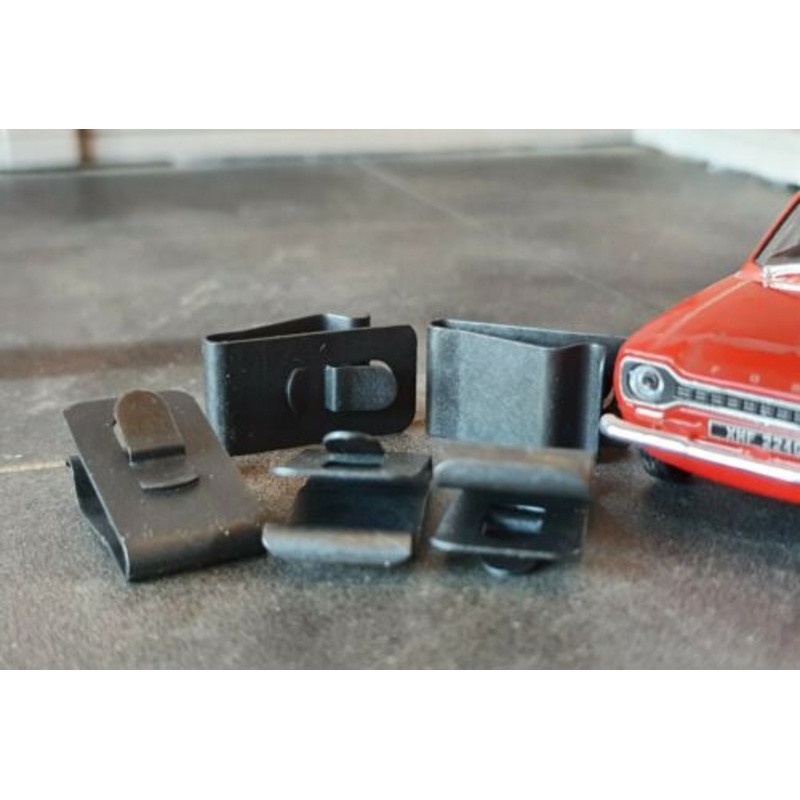 Ford Escort Mk1 Mk2 Anglia 105E Cortina Brake Fuel Pipe Line Clips Chassis x5