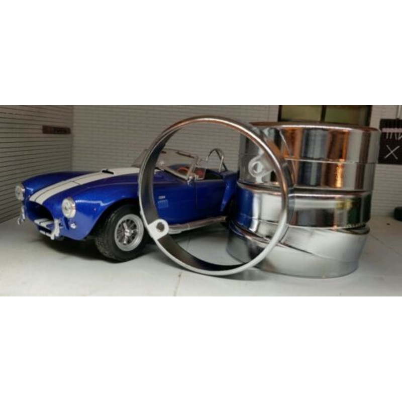 Chrome Plated Brass Light Trim Set x6