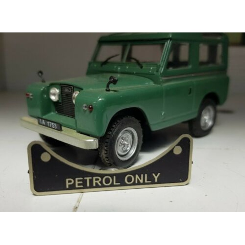 Toylander Land Rover Series 2a 3 1/2 Scale Etched Metal Petrol Fuel Filler Badge