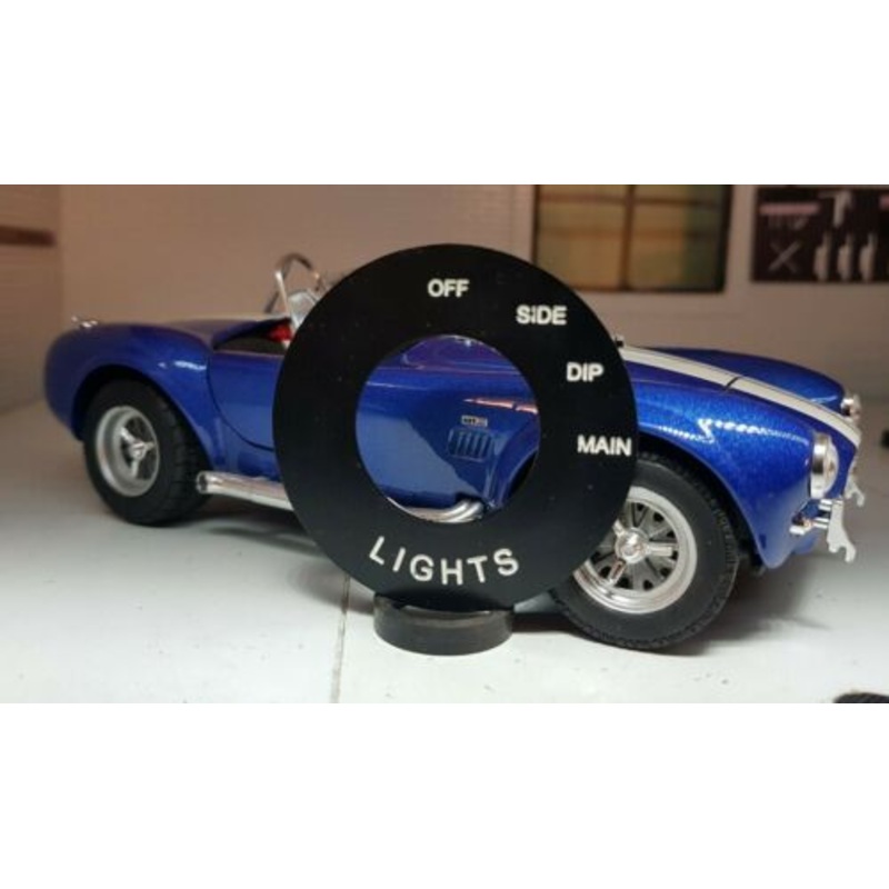 Classic Kit Car Headlight Headlamp Switch Metal Tab Collar Badge Decal Label