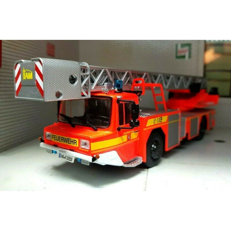 Fire Engine Iveco Magirus Dlk 23/12 DLK23-12C Turntable Ladder Atlas 1:43