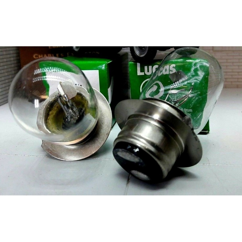 Genuine OEM Lucas BPF Headlight Headlamp Bulb x2