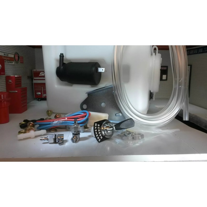 Series 1 2 2a Windscreen Washer Bottle Jets Switch Hose & Mount Kit Land Rover