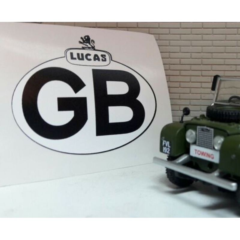 Toylander Electric Land Rover 1/2 Scale Lucas GB Rear Tub Badge Decal
