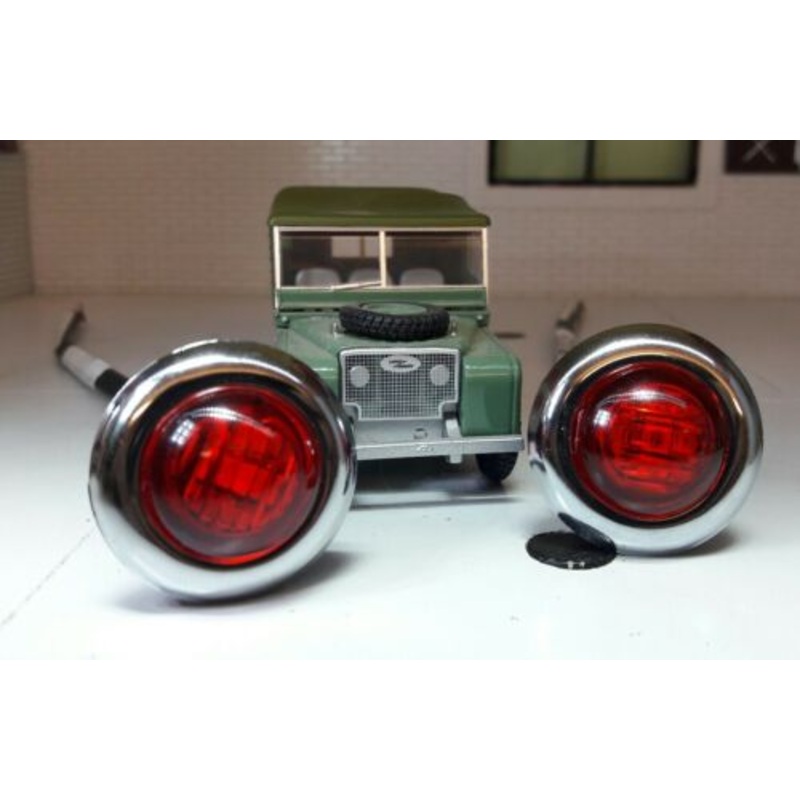 Toylander Land Rover Series 1 1/2 Scale Red Chrome LED Brake/Tail Lights x2
