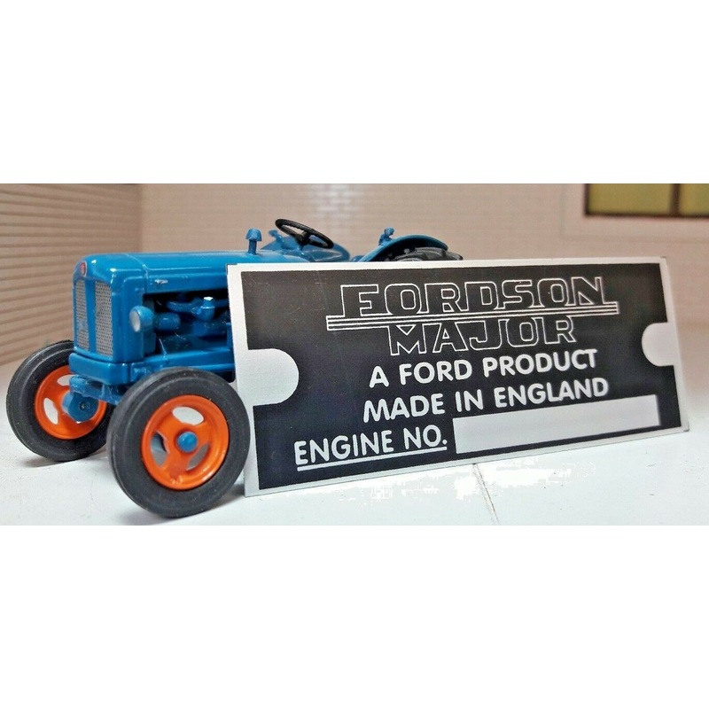 Ford Fordson Major Tractor Engine ID Identification Metal Chassis Plate