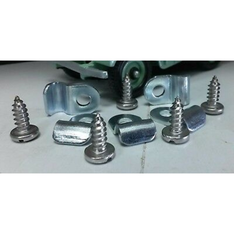Fuel 1/4 Pipe Line Chassis Saddle Clamp Clips x5 Land Rover Series 2 2a 3