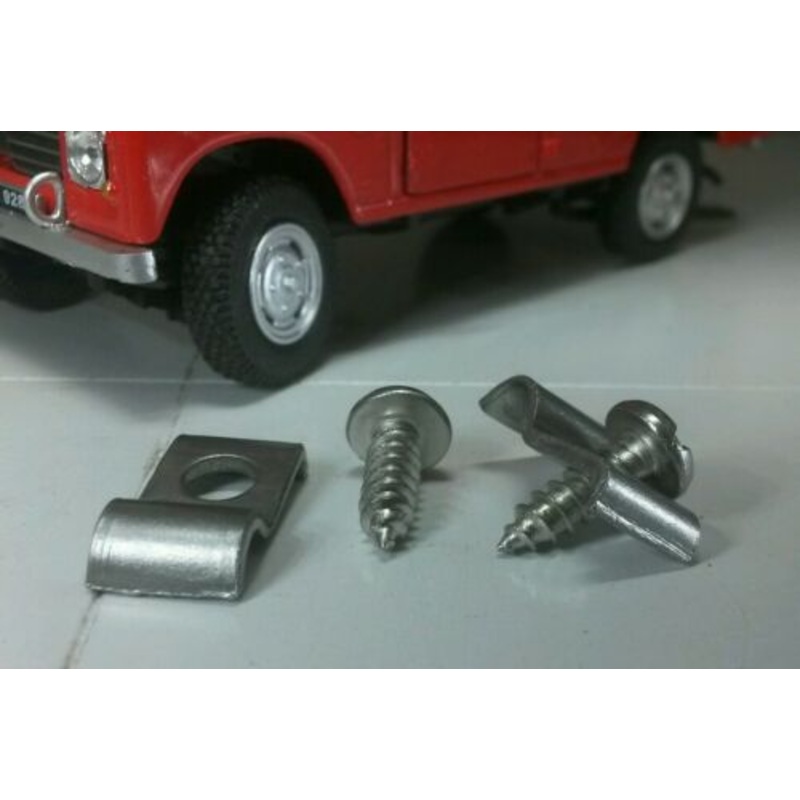 Land Rover Series 1 2 2a 3 Brake Pipe Chassis Saddle Clamp Clip & Screw x2 41379