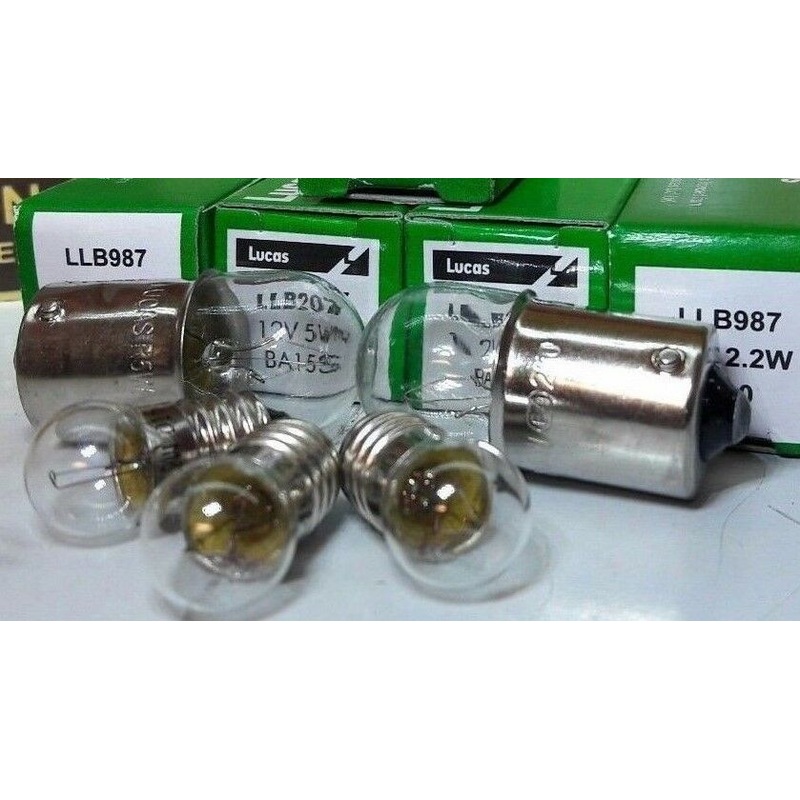 Land Rover Series 1 80 OEM Genuine Lucas Dash Filament Light bulbs 12v E10 Set2