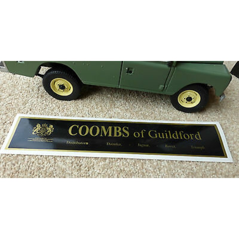 Land Rover Triumph Jaguar Daimler Coombs of Guildford Dealer Decal Sticker