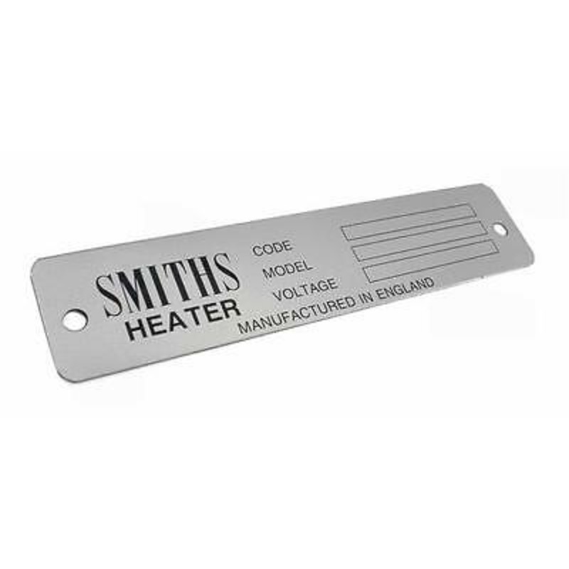 Smiths Round Heater Metal Plaque Model Voltage Plate Land Rover Series 1 2 2a