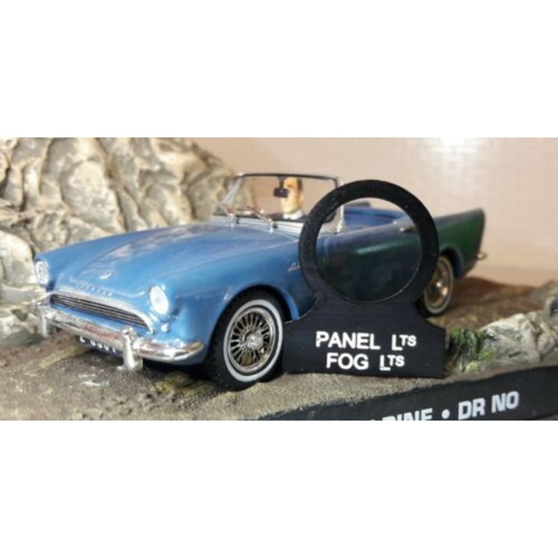 Sunbeam Alpine Tiger Daimler Dart Dash Panel & Fog Lights Switch Tab Modern Type