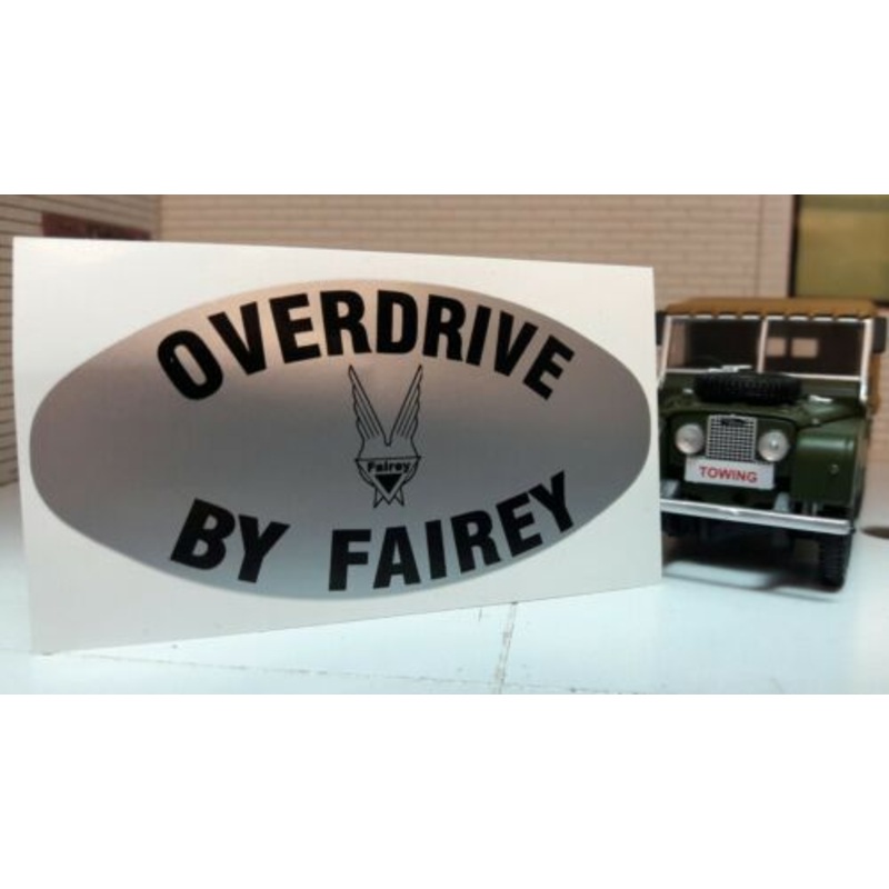 Toylander Electric Land Rover Series 1/2 Scale Fairey Overdrive Tub Badge Decal