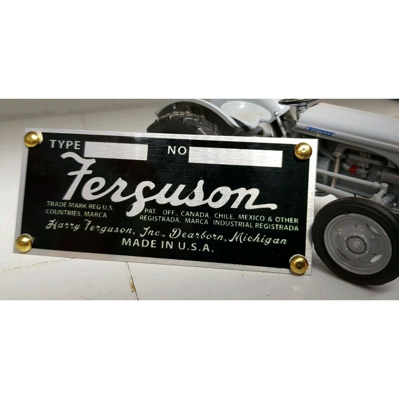 Ferguson Implement 1948-53 USA Plough ID Identification Metal Chassis Plate