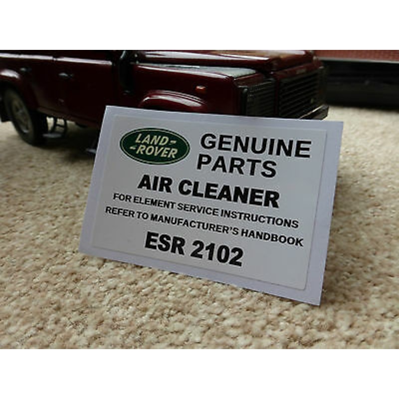 Land Rover Defender Air Filter Cleaner Decal Label Badge ESR2102
