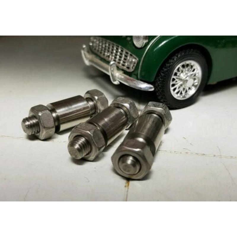 Triumph TR2 TR3 Smiths Round Heater Stainless Steel Mounting Spacers Bolts x3