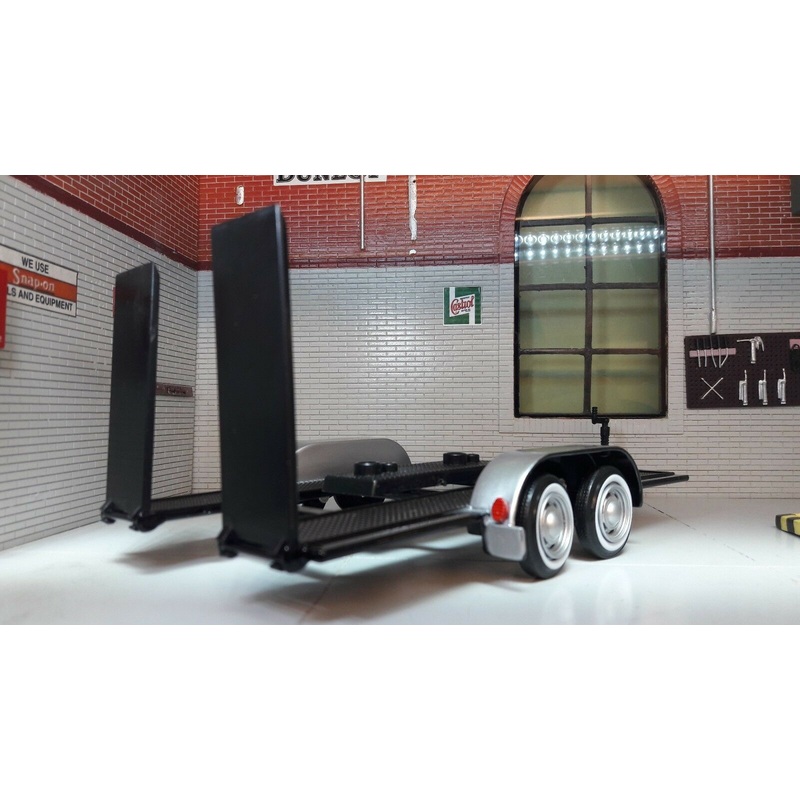 1:24 Car Trailer Transporter Recovery G Scale Display Diecast Detailed Model