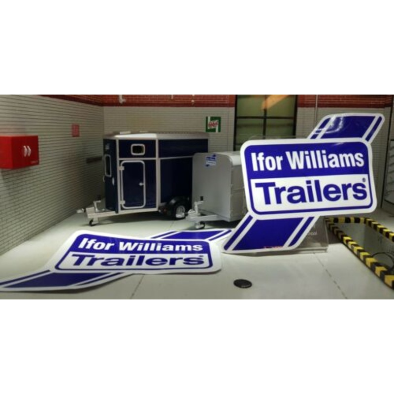 Ifor Williams Livestock ATV Q Range Trailer Hardtop Canopy Decals Stickers x2