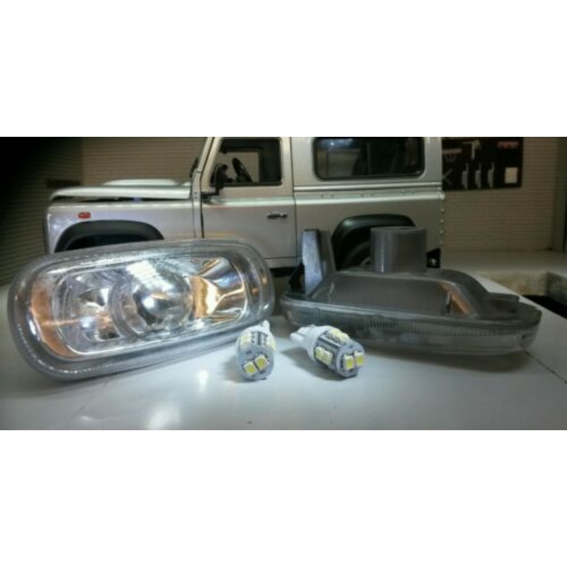 Land Rover Defender TD5 TDCi D2 Crystal Clear LED Wing Repeater Indicator Lights