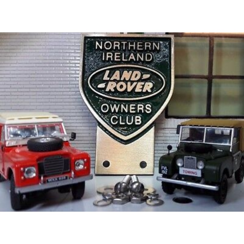 Land Rover Northern Ireland Irish Owners Club Brass Grill Bumper Badge Quality