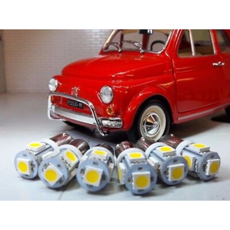 Classic Fiat 500 600 L F R 1957-75 Speedo Dash Gauge Warm White LED Bulb Set