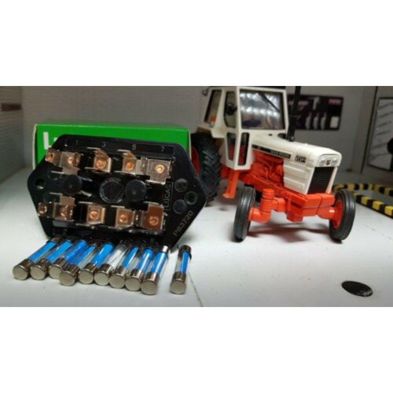 Genuine OEM Lucas Fusebox, Cover & 10 Fuses David Brown Case IH K950625 95062523