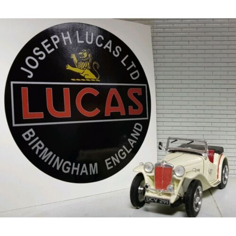 Land Rover Series 1 80 Vintage Classic Car Lucas Lion Period Battery Black Decal