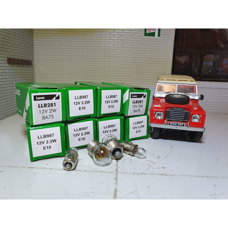 Land Rover Series 3 OEM Genuine Lucas Dash Filament Light bulbs 12v E10 BA7S Set