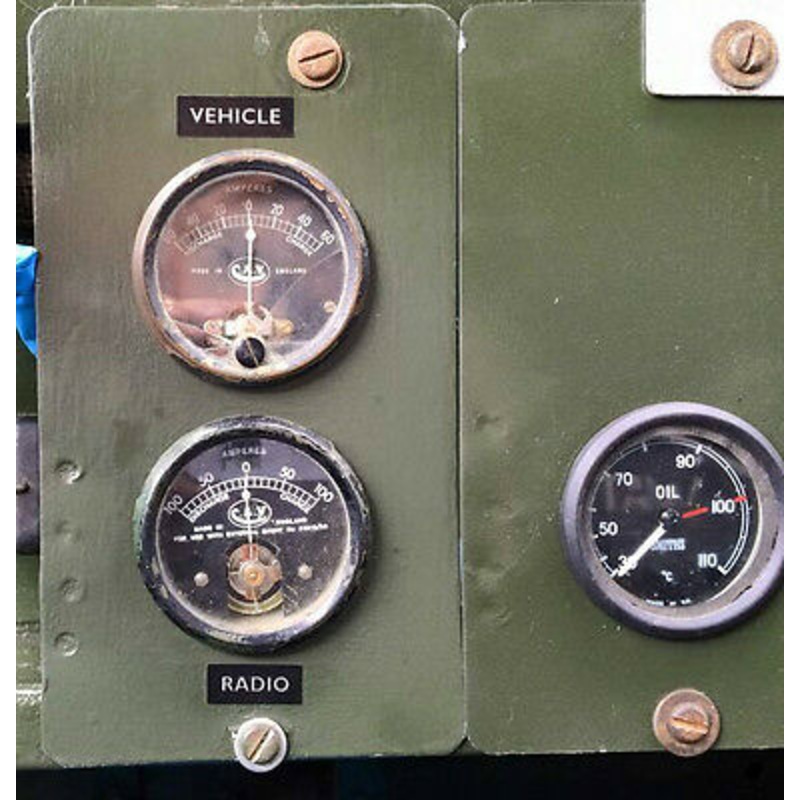 Land Rover Series Lightweight Military 24V FFR Ammeter Decal Set Radio Clansman