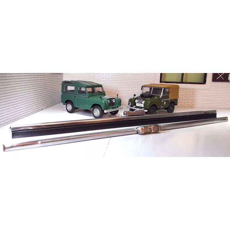 Stainless Steel Flat Wiper Blade GWB128 Spoon Fitting Pair Land Rover Series 1 2