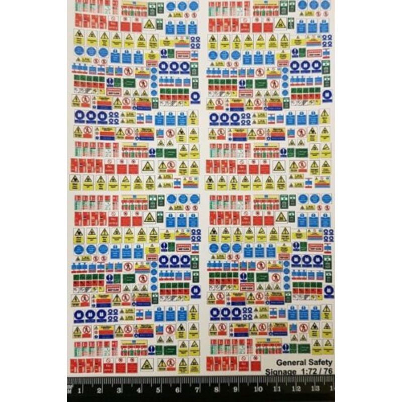 1:76 HO OO 00 Gauge Model Railway Safety Signs Factory Buildings Garage Industry