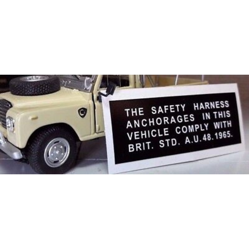 Classic Mini Austin Triumph Britax Dash Panel Seatbelt Compliance Decal Sticker