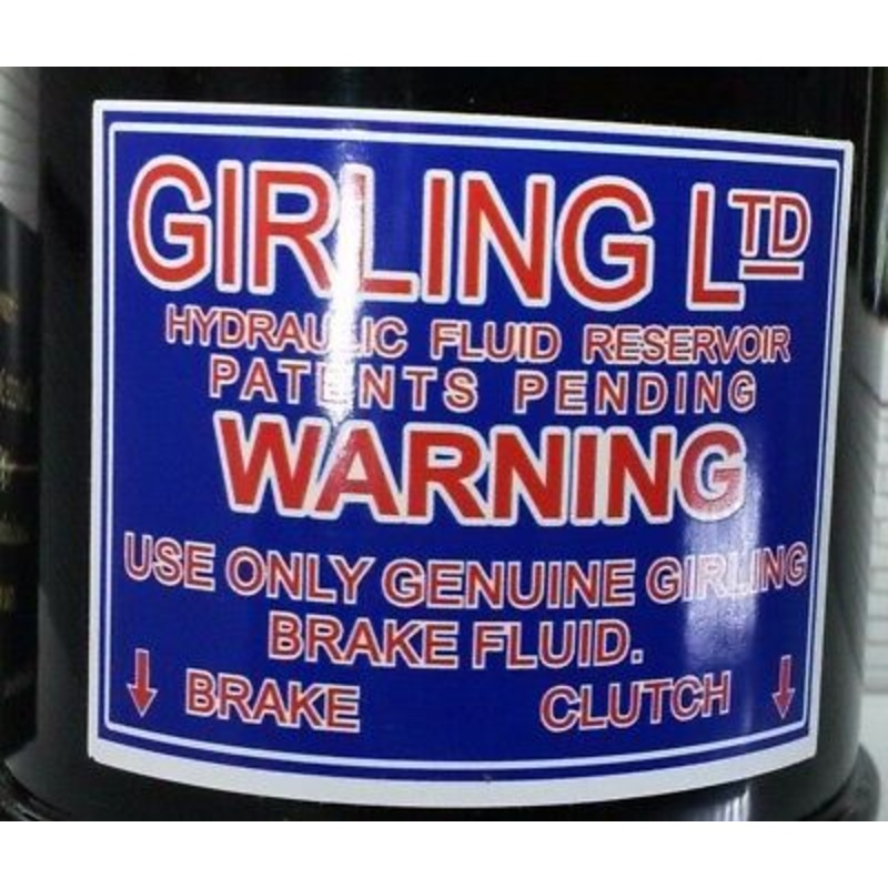 Decal for Girling Clutch Brake Reservoir Austin Healey 100 3000 Triumph TR2 TR3a