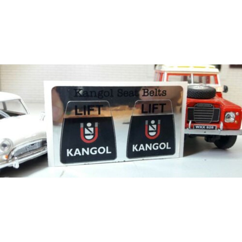 Kangol Lift Type Seatbelt Seat Belt Clasp Buckle Decal Sticker Classic LandRover