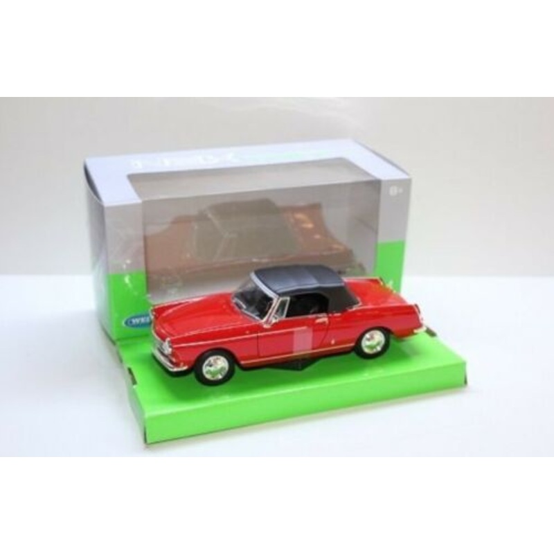 Peugeot 404 Red Cabriolet Welly 1:24