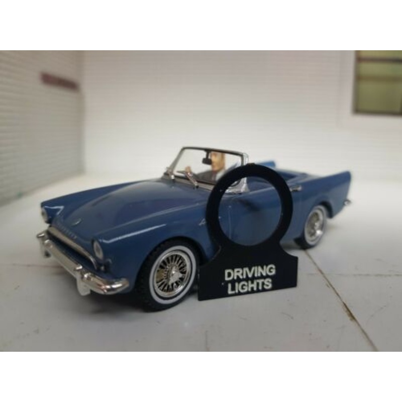 Sunbeam Alpine Tiger Daimler Dart Dash Panel Driving Lights Switch Tag Tab Label