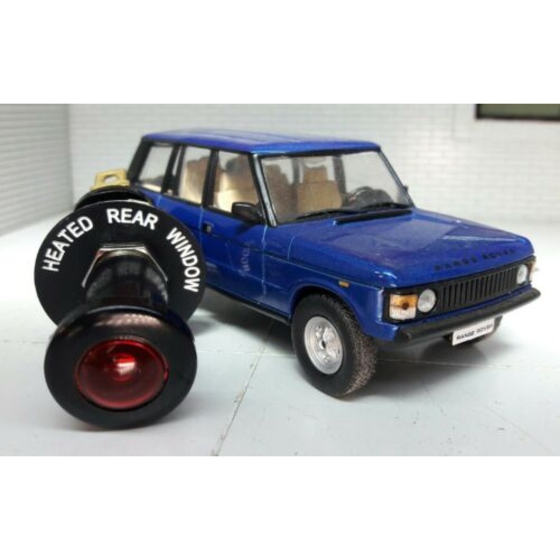 Heated Rear Window LED Pull Switch & Tag Label Early Range Rover Classic 2 Door