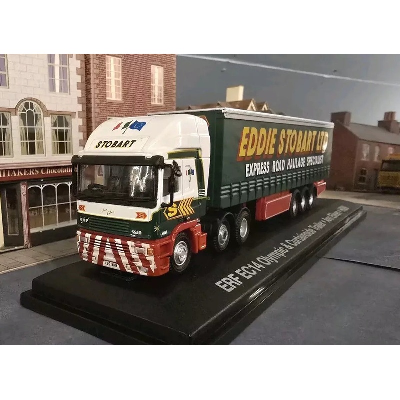 Eddie Stobart 1996 ERF EC14 Olympic Curtainside Tautliner Trailer STOB031 1:76