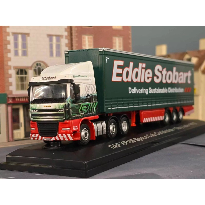 Eddie Stobart 2011 DAF XF105 Space Cab Lorry Tautliner Trailer STOB025 1:76