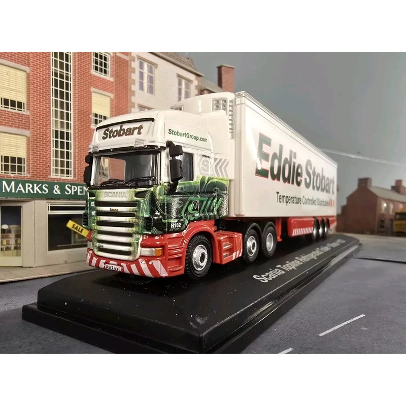 Eddie Stobart 2012 Scania Topline Lorry Refrigerated Trailer Model Stob034 1:76