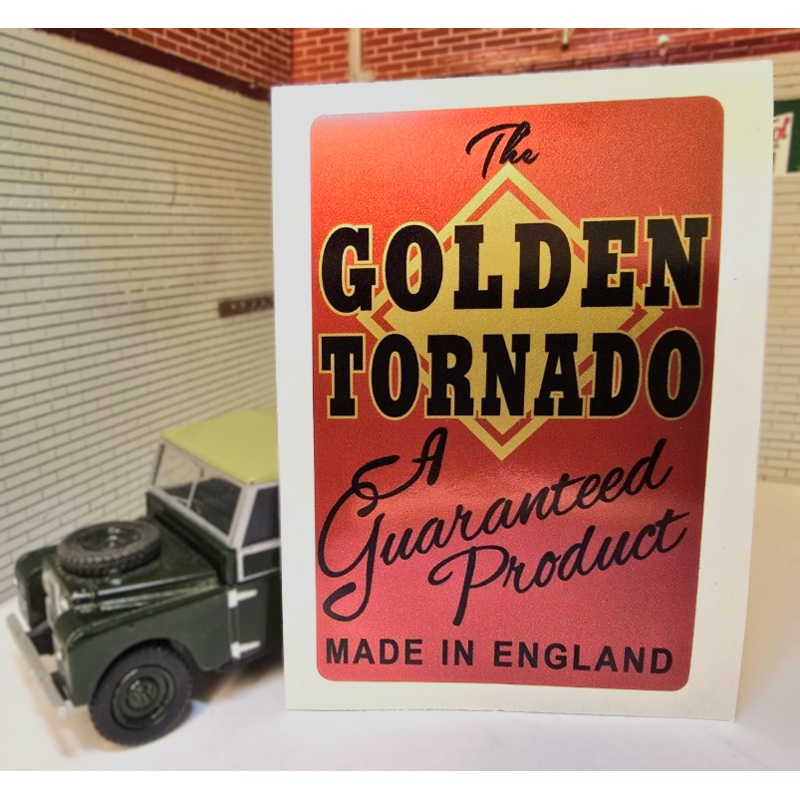 Golden Tornado Foot Pump Label Decal